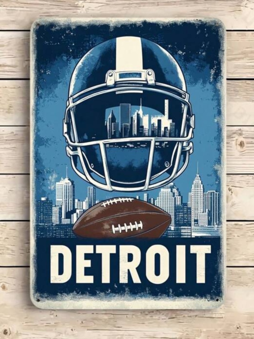 Detroit Lions Football Vintage-Style Metal Sign NEW 🏷️